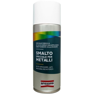 Smalto acrilico spray vernice per metalli rapida essiccazione 400 ml (rosso traffico ral 3020) - AREXONS