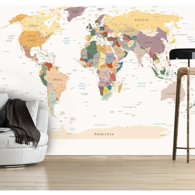 Fotomurale Mappa del mondo cm 250x175 Artgeist