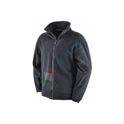 Giubbino da lavoro in pile con cerniera, 100% in poliestere, 340 gr, colore nero, taglia M (Taglia M - Nero) - GREENBAY