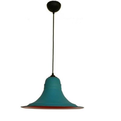 Lampada a Sospensione Ray - Lampadario - da Soffitto - Turchese, Rosso in Metallo, 42 x 42 x 120 cm, 1 x E27, Max 100W - HOMEMANIA
