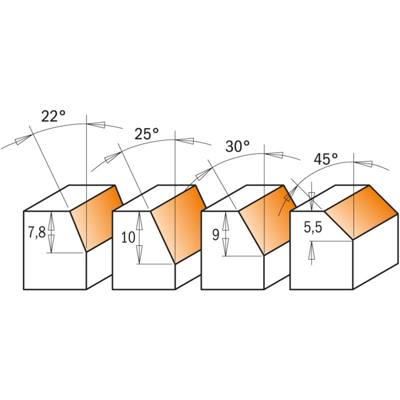 Cmt Orange Tools - 709.260.11 FRESA X SMUSSARE (GR.30) HW Z2 S=6 D=26x8.5x55 DX