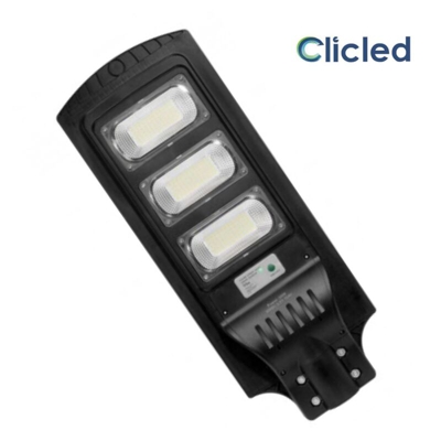 Lampione stradale led 90w luce fredda faro energia solare crepuscolare 5990 - BS