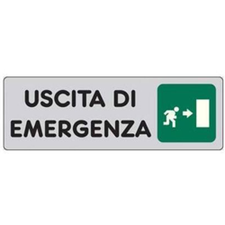 Etichetta Adesiva Segnaletica Targhetta Stickers Vari Modelli 13165V Uscita Emergenza Dx (28431) - MARCA en oferta