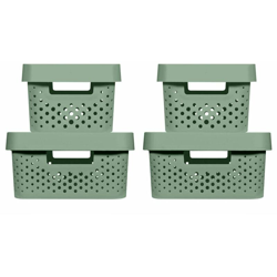 Set Contenitori con Coperchio Infinity 4 pz 4,5L+11L Verde - Curver en oferta
