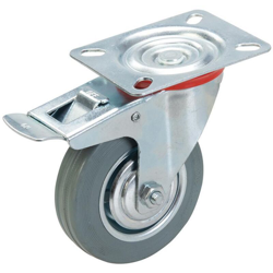 FIXMAN Rotella di gomma girevole con freno 100mm 70kg precio