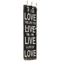 Vidaxl - Appendiabiti da Parete con 6 Ganci LOVE LIVE 120x40 cm precio