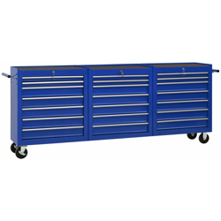 Vidaxl - Carrello Portautensili con 21 Cassetti in Acciaio Blu en oferta