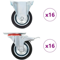 Ruote 32 pz 75 mm - VIDAXL en oferta