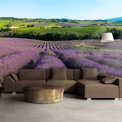 Fotomurale Campi di lavanda cm 200x154 cm 200x154 Artgeist