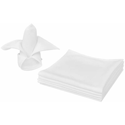 Tovaglioli da Tavola 100 pz Bianchi 50 x 50 cm - ASUPERMALL