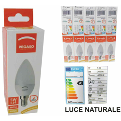Bighouse It - LAMPADA ECOLED CANDELA E14 5W 4000K PN-029 LUCE NATURALE en oferta