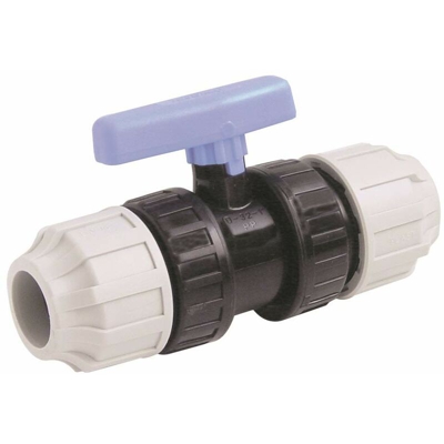08336044 polipropilene-Valvola a sfera dritta, con 2 Viti, 32 mm - Stp Fittings