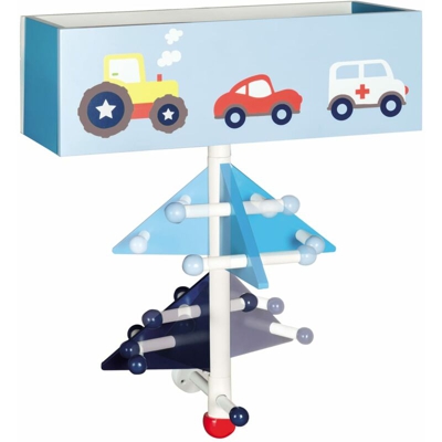 Appendiabiti da Parete con Mensola Racer in Legno - Roba