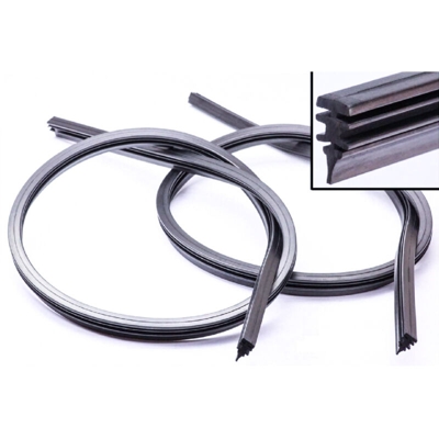 Coppia Gommini Refill Flat 26'' 650 mm Ricambio Universale Per Spazzole Tergicristallo In Ferro - CARALL