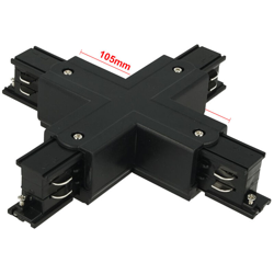 LEDLUX CB40244 Connettore Giunto Forma X Colore Nero Per Barra Sistema Binario Trifase CB40203 características