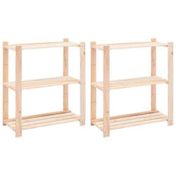 Scaffali a 3 Livelli 2 pz 80x38x90 cm in Massello Pino 150 kg - VIDAXL precio