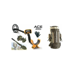 Garrett ace 200i metal detector omaggio guanti mini pala zaino 75 litri características