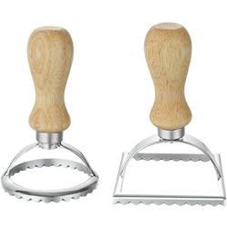 Ravioli Ravioli Stampino per biscotti Stampo per ravioli vecchi Stampino per ravioli Tagliare ravioli tondi e quadrati Pasta 2 pezzi - LANGRAY en oferta