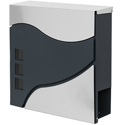 Mendler - Cassetta portalettere a parete HWC-B31 acciaio zincato 11x37x37cm antracite grigio en oferta