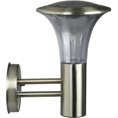 Luce Solare a LED da Parete Reims in Acciaio Inox - Luxform