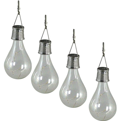 Luce Solare a LED da Giardino per Feste 4 pz Trasparente 95420 - Luxform