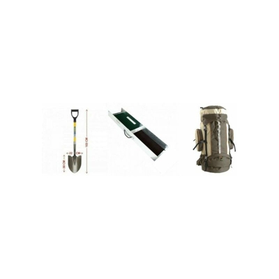 Canaletta canalina mille righe miners oro + imbuto + zaino + pala fiume - Spartan