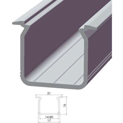 Greenice - Profilo Alluminio Genere ECO P05 1,00M | Laccato Bianca (LL-10-0660-10)