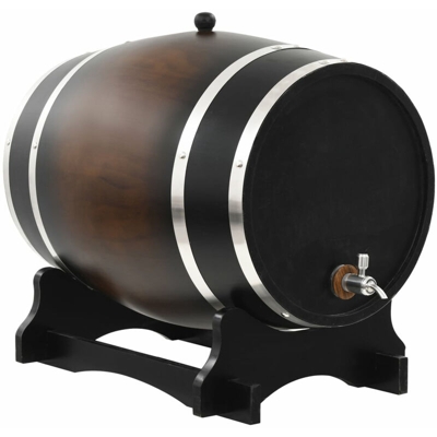 Barilotto di Vino con Spina in Legno Massello di Pino 35 L - ASUPERMALL
