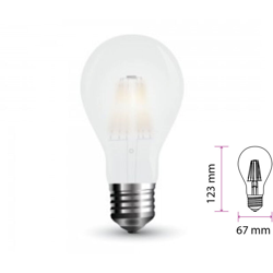 V-tac - LEDLUX LC2790C Lampada Filo Led a Filamento E27 9W Bianco Caldo 2700K 1100 LM A++ A67 Vetro Satinato 300 Gradi SKU-7184 en oferta