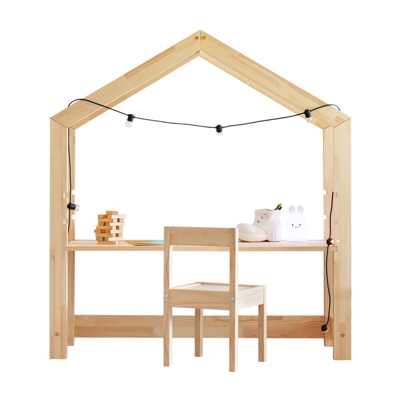 YOUNG - Scrivania Per Cameretta Bambini / Design a Forma di Casa / Scrittoio per Bambini / Mobile per Cameretta Bambini / Scrivania in Legno - Selsey
