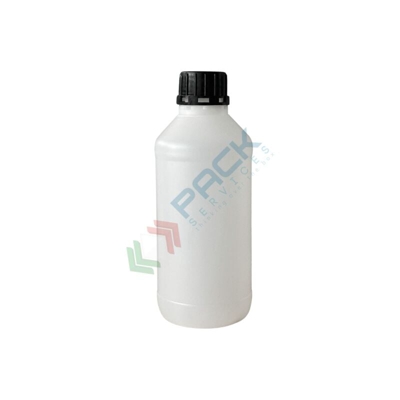 Bottiglia in plastica (HDPE), cilindrica a collo stretto, capacità 1000 ml, chiusura con tappo a vite e sigillo Ø 30 mm (inclusi) (1000 ml) - KARTELL