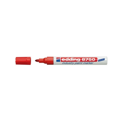 Edding - 8750 Pennarello Industriali, Colore: Rosso