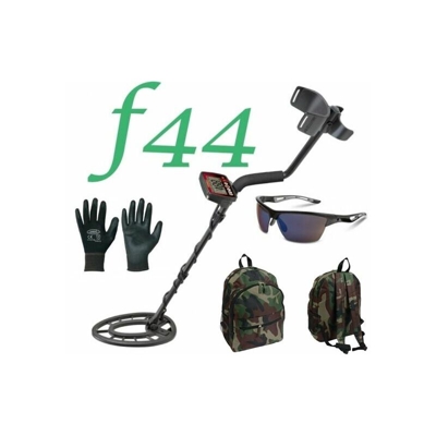 Metal detector fisher f44 piastra 11 + zaino mimetico + guanti + occhiali