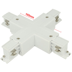 LEDLUX CB40144 Connettore Giunto Forma X Colore Bianco Per Barra Sistema Binario Trifase CB40103 en oferta