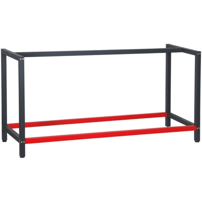 Telaio per banco da lavoro 175x57x81 cm acciaio antracite-rosso base per tavolo - WILTEC