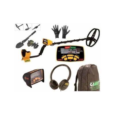 Metal detector garrett euro ace + zaino + cuffia + copridisplay + pala + guanti