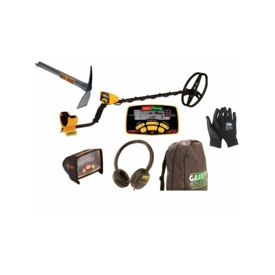 Metal detector garrett euro ace 350 zaino cuffia copridisplay picozza acciao