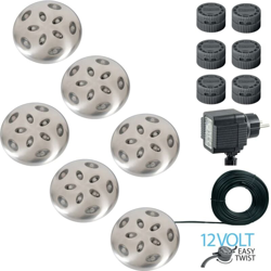 Luci LED Interrate da Giardino Thalos 6 pz 12 V Argento 87665 - Luxform características