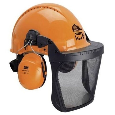 Forest XA007707350 Casco forestale con visiera integrata Arancione - 3M