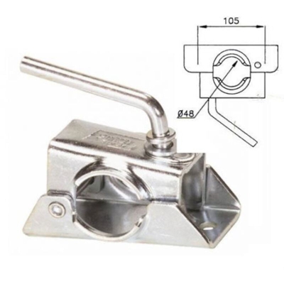 Morsetto Morsetti Supporto Fissaggio Ruotino Carrello Rimorchio D.Mm 48 - MARCA