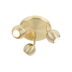 QAZQA Faretto gissi - Moderno - Metallo - Ottone - Tondo Max. 3 x Watt en oferta