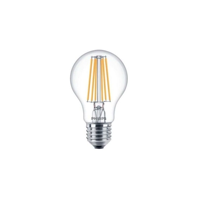 Philips Lampadina Led 75w Goccia Filament 8-75W 4000k e27 Trasparente Luce Fredda