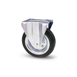 Ruota Ruote in Gomma con Piastra Fissa ? 100 mm Portata 80kg Piastra 105x85 mm - MAURER precio
