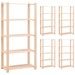 Scaffali a 5 Livelli 5 pz 80x38x170 cm in Massello Pino 250 kg - VIDAXL precio