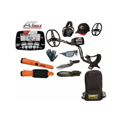 Metal detector garrett at max - pointer at zaino - guanti - marsupio - pala nera en oferta