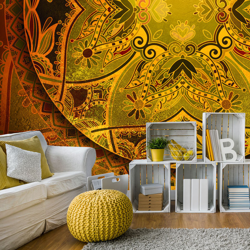 Fotomurale Mandala Golden Poem cm 300x210 Artgeist en oferta