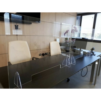 Divisore parafiato in plexiglass spessore 5 mm misura 60x20x60 - THORMAX