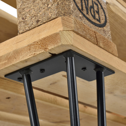 [en.casa] - Hairpin Leg Gambe per tavolo robuste in un set di 4 d´acciaio - nero - 30cm - 3 barre características