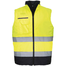 Gilet imbottito ad alta visibilità giallo/navy, misura xl - Portwest en oferta