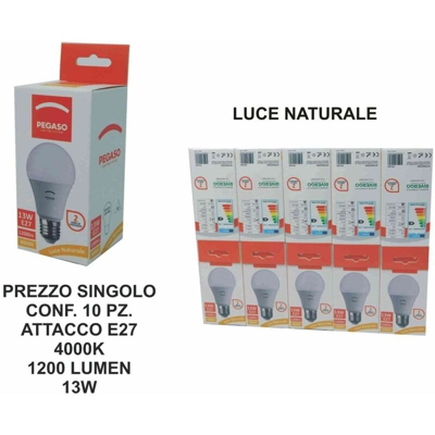 Bighouse It - LAMPADA ECOLED BULBO E27 13W 4000K PN-025 LUCE NATURALE